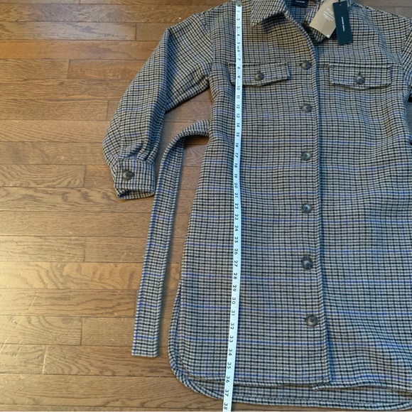 VERO MODA Plaza Long Wool Coat GA | M | Brown / Navy | NEW!! Stlye 10270731 - Picture 14 of 14